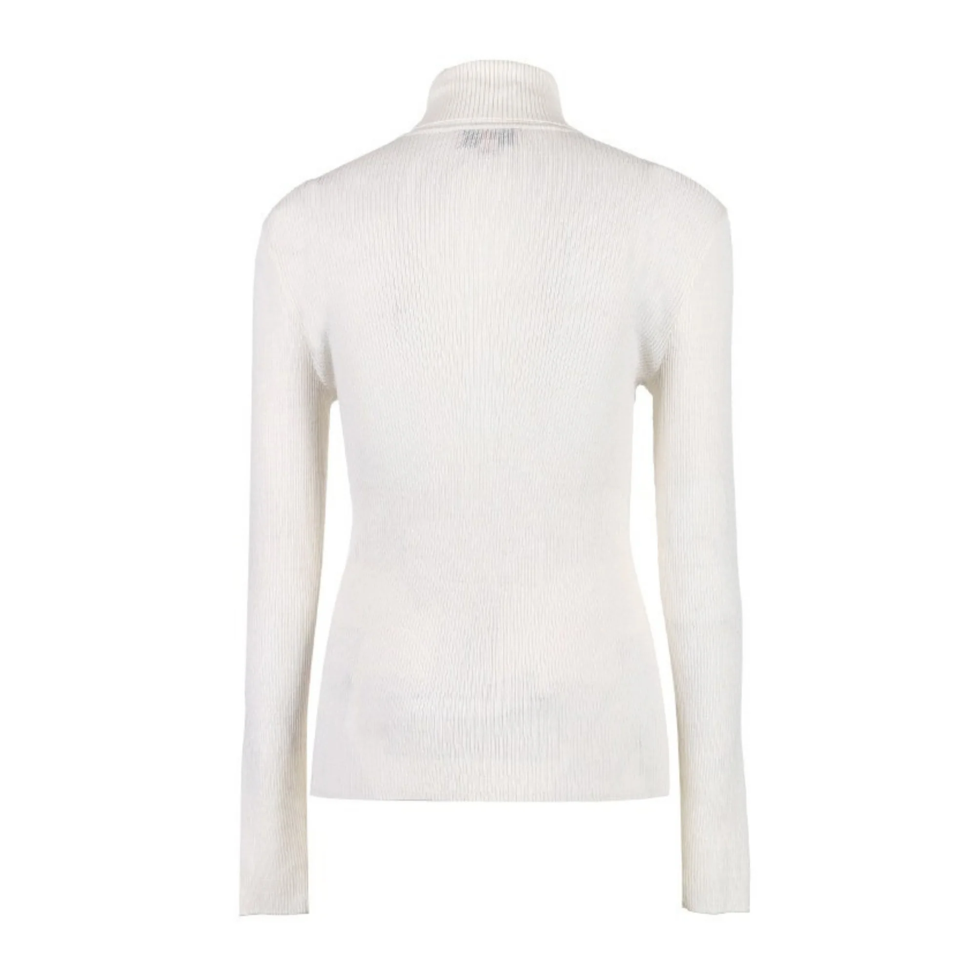 Col Roulé Laine Femme Blanc – Image 4