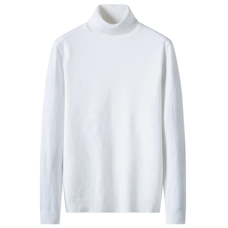Col Roulé Pull Homme Blanc – Image 2