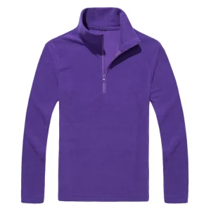 Polaire Col Zippé Violet